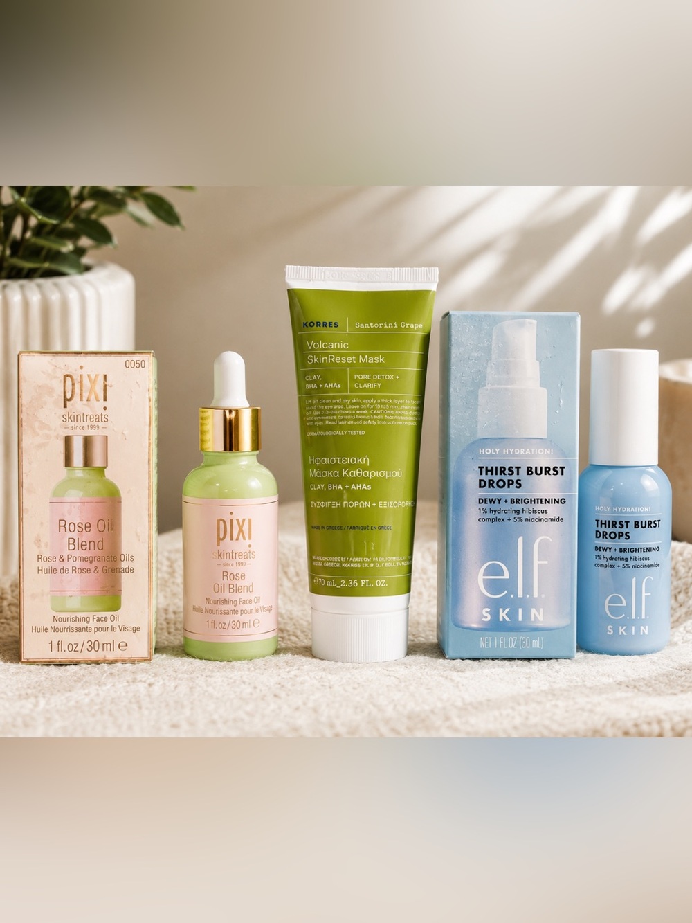 NEW Pixi + e.l.f. + Korres Skincare Bundle Hydrating Glow Se